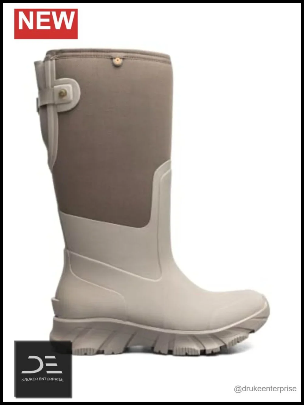 Waterproof Knee-High Snow Boots with Fleece Lining